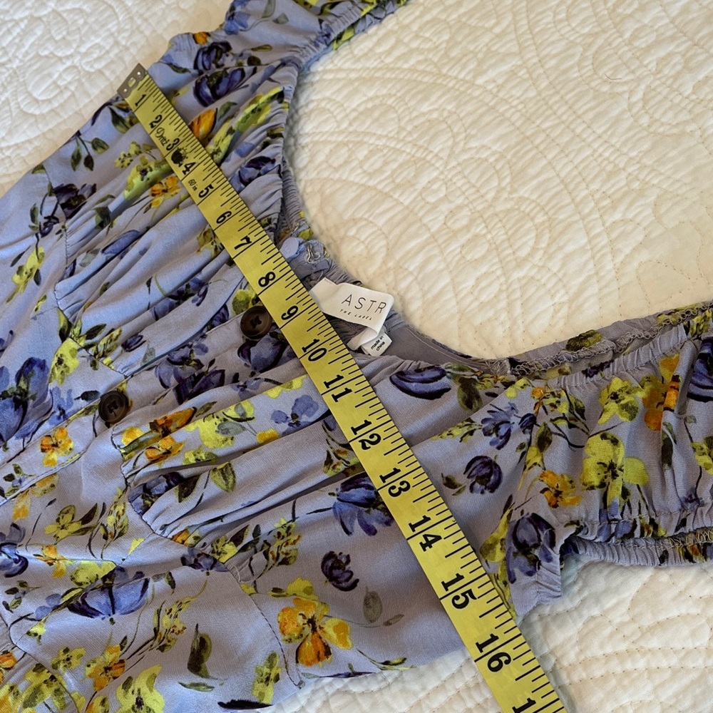 ASTR Bonjour Midi‎ Dress Long Women’s Medium Floral Flaws Milkmaid Cottagecore - Picture 12 of 17